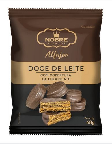 Alfajor Nobre Receita Argentina 12x48gr Chocolate Caixa c/6 Displays 72un